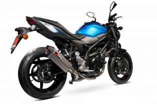 Scorpion Serket Parallel Titanium Einddemper met E-keur Suzuki SV650 / X 2016 > 2021